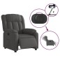 vidaXL Sillón reclinable eléctrico de tela gris oscuro vidaXL Sillón reclinable eléctrico de tela gris oscuro