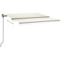 vidaXL Toldo automático con LED y sensor de viento color crema 4x3,5 m vidaXL Toldo automático con LED y sensor de viento color crema 4x3,5 m