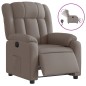 vidaXL Sillón reclinable eléctrico tela gris taupé vidaXL Sillón reclinable eléctrico tela gris taupé