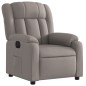 vidaXL Sillón reclinable eléctrico tela gris taupé vidaXL Sillón reclinable eléctrico tela gris taupé