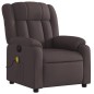 vidaXL Sillón reclinable de masaje eléctrico tela marrón oscuro vidaXL Sillón reclinable de masaje eléctrico tela marrón oscuro