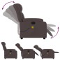 vidaXL Sillón reclinable de masaje eléctrico tela marrón oscuro vidaXL Sillón reclinable de masaje eléctrico tela marrón oscuro