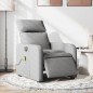 vidaXL Sillón reclinable de masaje eléctrico tela gris claro vidaXL Sillón reclinable de masaje eléctrico tela gris claro