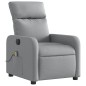 vidaXL Sillón reclinable de masaje eléctrico tela gris claro vidaXL Sillón reclinable de masaje eléctrico tela gris claro