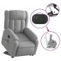 vidaXL Sillón de masaje reclinable de pie de tela gris claro