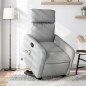 vidaXL Sillón de masaje reclinable de pie de tela gris claro vidaXL Sillón de masaje reclinable de pie de tela gris claro