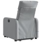 vidaXL Sillón de masaje reclinable de pie de tela gris claro vidaXL Sillón de masaje reclinable de pie de tela gris claro