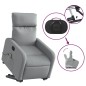 vidaXL Sillón de masaje reclinable de pie de tela gris claro vidaXL Sillón de masaje reclinable de pie de tela gris claro