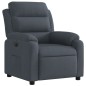 vidaXL Sillón reclinable eléctrico de terciopelo gris oscuro