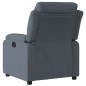 vidaXL Sillón reclinable eléctrico de terciopelo gris oscuro