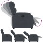 vidaXL Sillón reclinable eléctrico de terciopelo gris oscuro