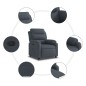 vidaXL Sillón reclinable eléctrico de terciopelo gris oscuro