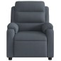 vidaXL Sillón reclinable eléctrico de terciopelo gris oscuro
