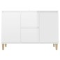 vidaXL Aparador de madera contrachapada blanco brillante 103,5x35x70cm vidaXL Aparador de madera contrachapada blanco brillante 103,5x35x70cm