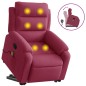 vidaXL Sillón reclinable de masaje elevable terciopelo rojo tinto vidaXL Sillón reclinable de masaje elevable terciopelo rojo tinto