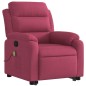 vidaXL Sillón reclinable de masaje elevable terciopelo rojo tinto vidaXL Sillón reclinable de masaje elevable terciopelo rojo tinto