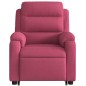 vidaXL Sillón reclinable de masaje elevable terciopelo rojo tinto vidaXL Sillón reclinable de masaje elevable terciopelo rojo tinto