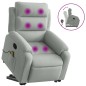 vidaXL Sillón reclinable de masaje elevable terciopelo gris claro vidaXL Sillón reclinable de masaje elevable terciopelo gris claro
