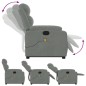 vidaXL Sillón reclinable de masaje elevable terciopelo gris claro vidaXL Sillón reclinable de masaje elevable terciopelo gris claro