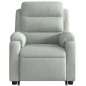 vidaXL Sillón reclinable de masaje elevable terciopelo gris claro vidaXL Sillón reclinable de masaje elevable terciopelo gris claro