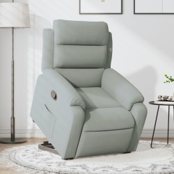vidaXL Sillón reclinable elevable terciopelo gris claro