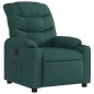 vidaXL Sillón reclinable eléctrico tela verde oscuro