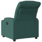 vidaXL Sillón reclinable eléctrico tela verde oscuro