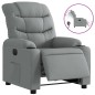 vidaXL Sillón reclinable eléctrico tela gris claro