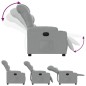 vidaXL Sillón reclinable eléctrico tela gris claro