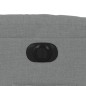 vidaXL Sillón reclinable eléctrico tela gris claro