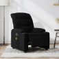 vidaXL Sillón reclinable de masaje eléctrico tela negro vidaXL Sillón reclinable de masaje eléctrico tela negro
