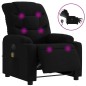 vidaXL Sillón reclinable de masaje eléctrico tela negro vidaXL Sillón reclinable de masaje eléctrico tela negro