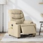 vidaXL Sillón reclinable de masaje eléctrico tela color crema vidaXL Sillón reclinable de masaje eléctrico tela color crema