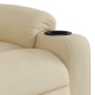 vidaXL Sillón reclinable de masaje eléctrico tela color crema vidaXL Sillón reclinable de masaje eléctrico tela color crema
