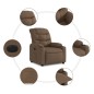 vidaXL Sillón reclinable eléctrico de tela marrón vidaXL Sillón reclinable eléctrico de tela marrón
