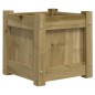 vidaXL Jardineras de exterior 2 unidades madera impregnada de pino
