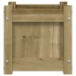 vidaXL Jardineras de exterior 2 unidades madera impregnada de pino