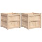 vidaXL Jardineras de exterior 2 unidades madera maciza de pino vidaXL Jardineras de exterior 2 unidades madera maciza de pino