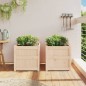 vidaXL Jardineras de exterior 2 unidades madera maciza de pino vidaXL Jardineras de exterior 2 unidades madera maciza de pino