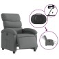 vidaXL Sillón reclinable eléctrico de tela gris oscuro vidaXL Sillón reclinable eléctrico de tela gris oscuro