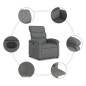 vidaXL Sillón reclinable eléctrico de tela gris oscuro vidaXL Sillón reclinable eléctrico de tela gris oscuro