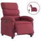 vidaXL Sillón reclinable eléctrico tela rojo tinto
