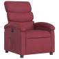 vidaXL Sillón reclinable eléctrico tela rojo tinto
