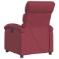 vidaXL Sillón reclinable eléctrico tela rojo tinto
