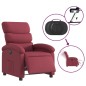 vidaXL Sillón reclinable eléctrico tela rojo tinto