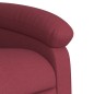 vidaXL Sillón reclinable eléctrico tela rojo tinto