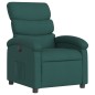 vidaXL Sillón reclinable eléctrico tela verde oscuro vidaXL Sillón reclinable eléctrico tela verde oscuro