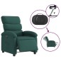 vidaXL Sillón reclinable eléctrico tela verde oscuro vidaXL Sillón reclinable eléctrico tela verde oscuro