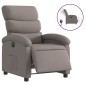vidaXL Sillón reclinable eléctrico tela gris taupé vidaXL Sillón reclinable eléctrico tela gris taupé
