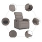 vidaXL Sillón reclinable eléctrico tela gris taupé vidaXL Sillón reclinable eléctrico tela gris taupé